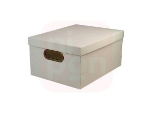 Caixa Organizadora Linho Média Cinza - Dello