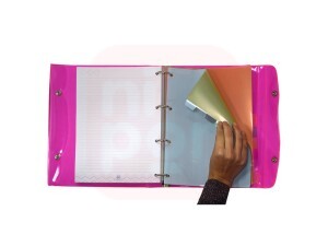 Fichário Universitário Cristal Rosa DAC Color Bubble + 192 folhas