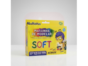 Massa de Modelar 12 Cores Soft 180g - Acrilex